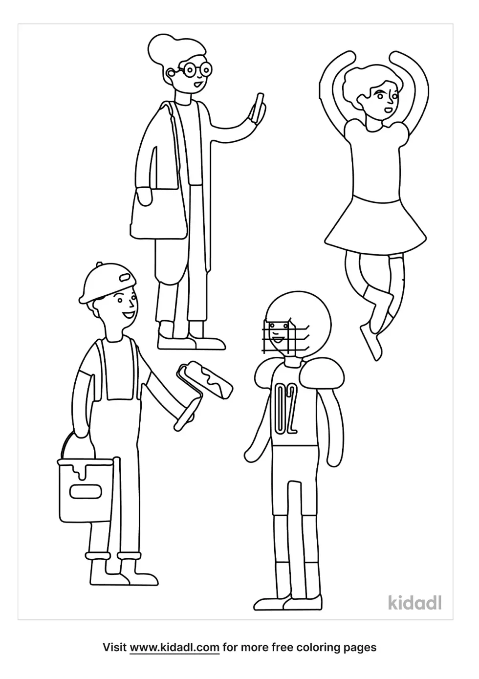 Professions Coloring Page