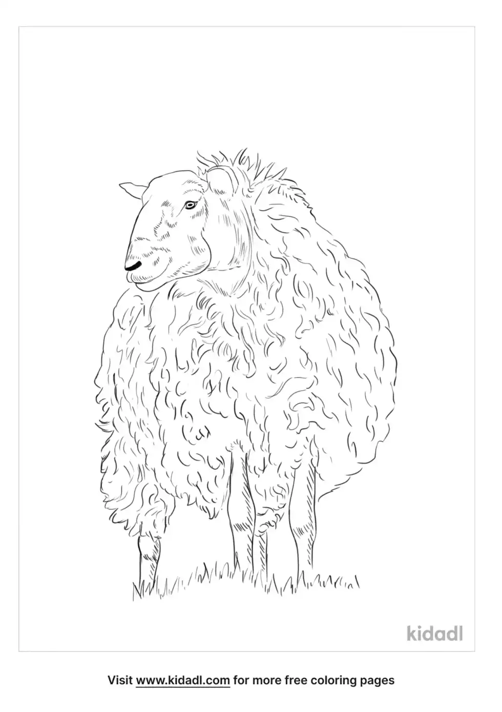 Red Sheep Coloring Page