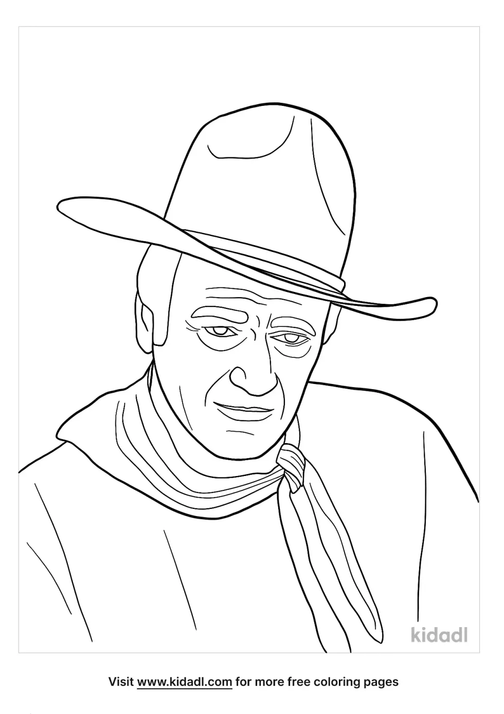 John Wayne Coloring Page