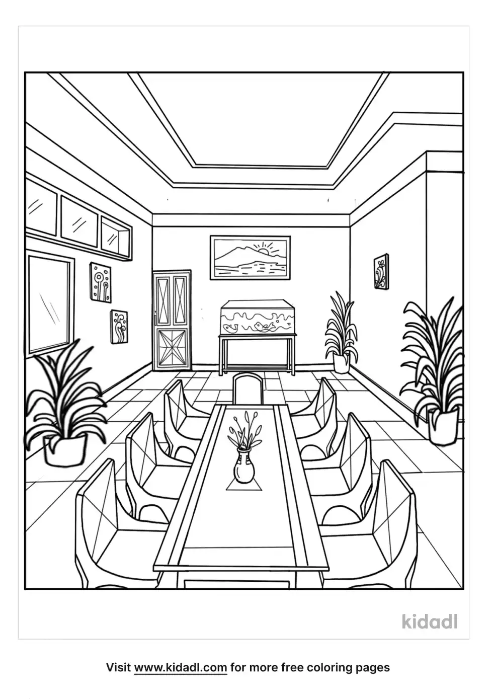 Interior Design Coloring Page