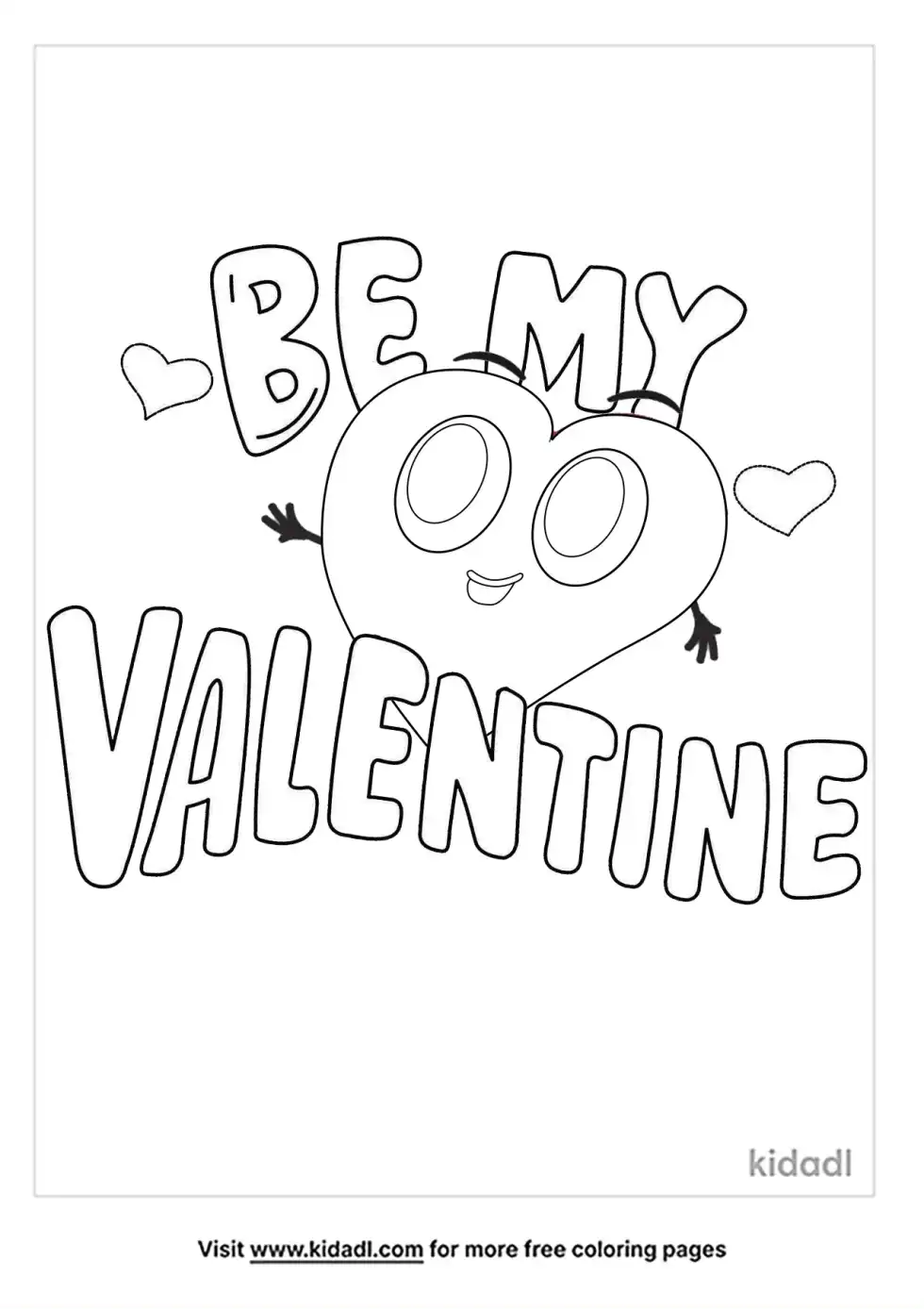 Be My Valentine Coloring Page