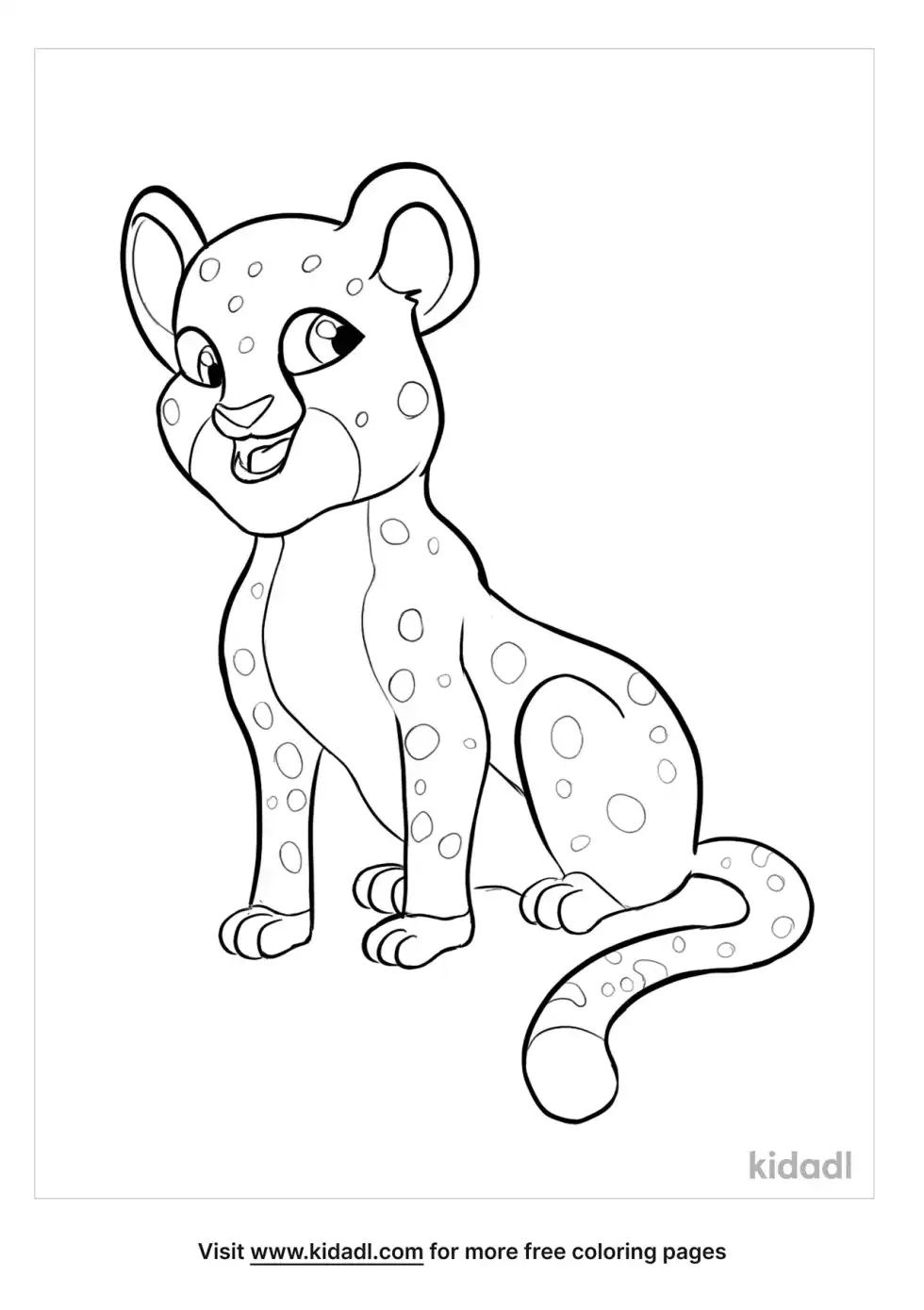 Cheetah Coloring Page