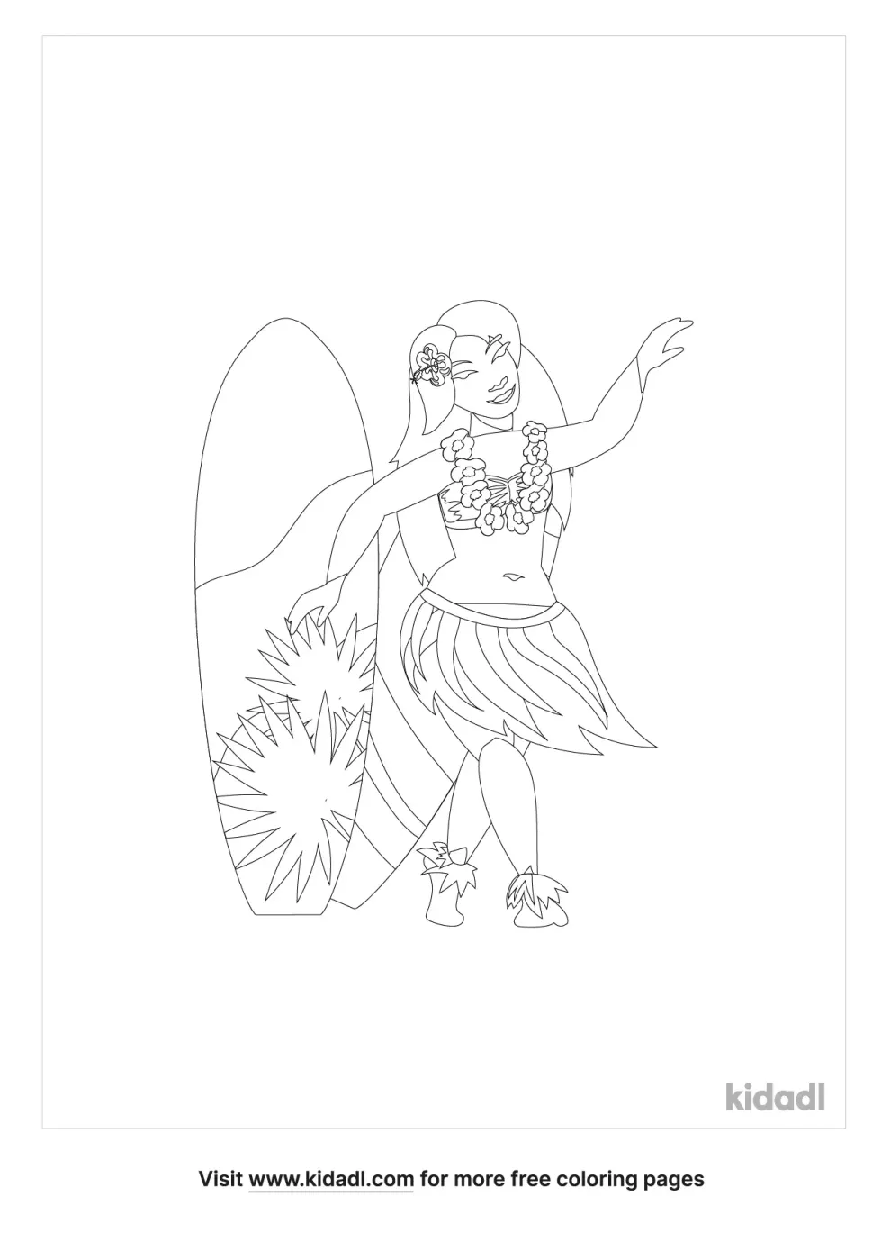 Luau Coloring Page