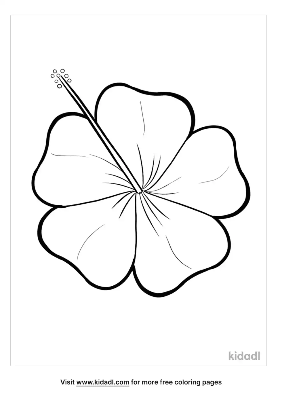 Hibiscus Coloring Page