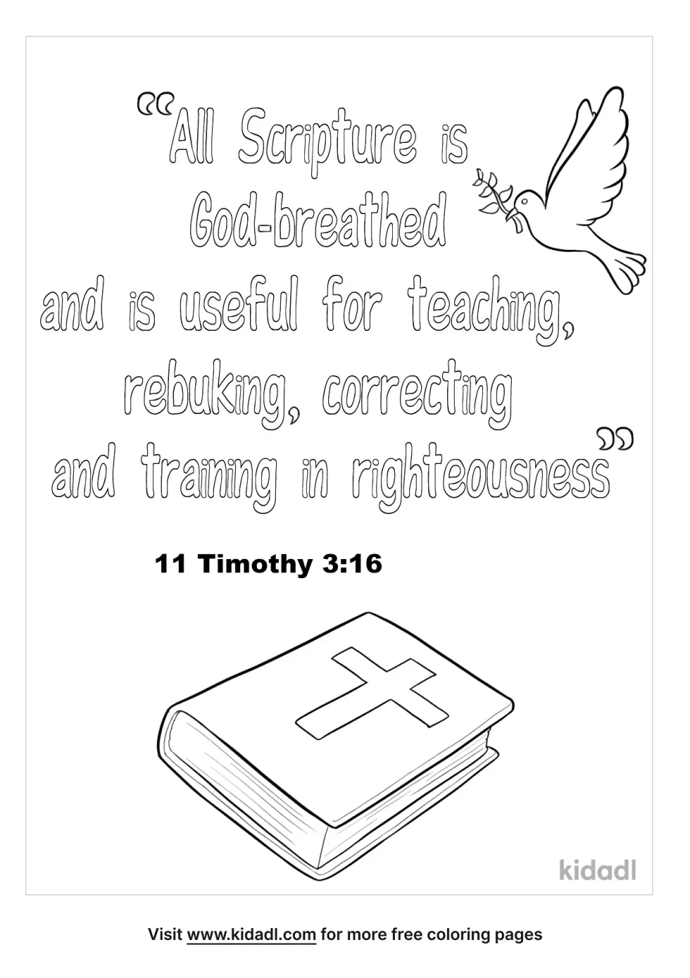 11 Timothy 3:16 Coloring Page