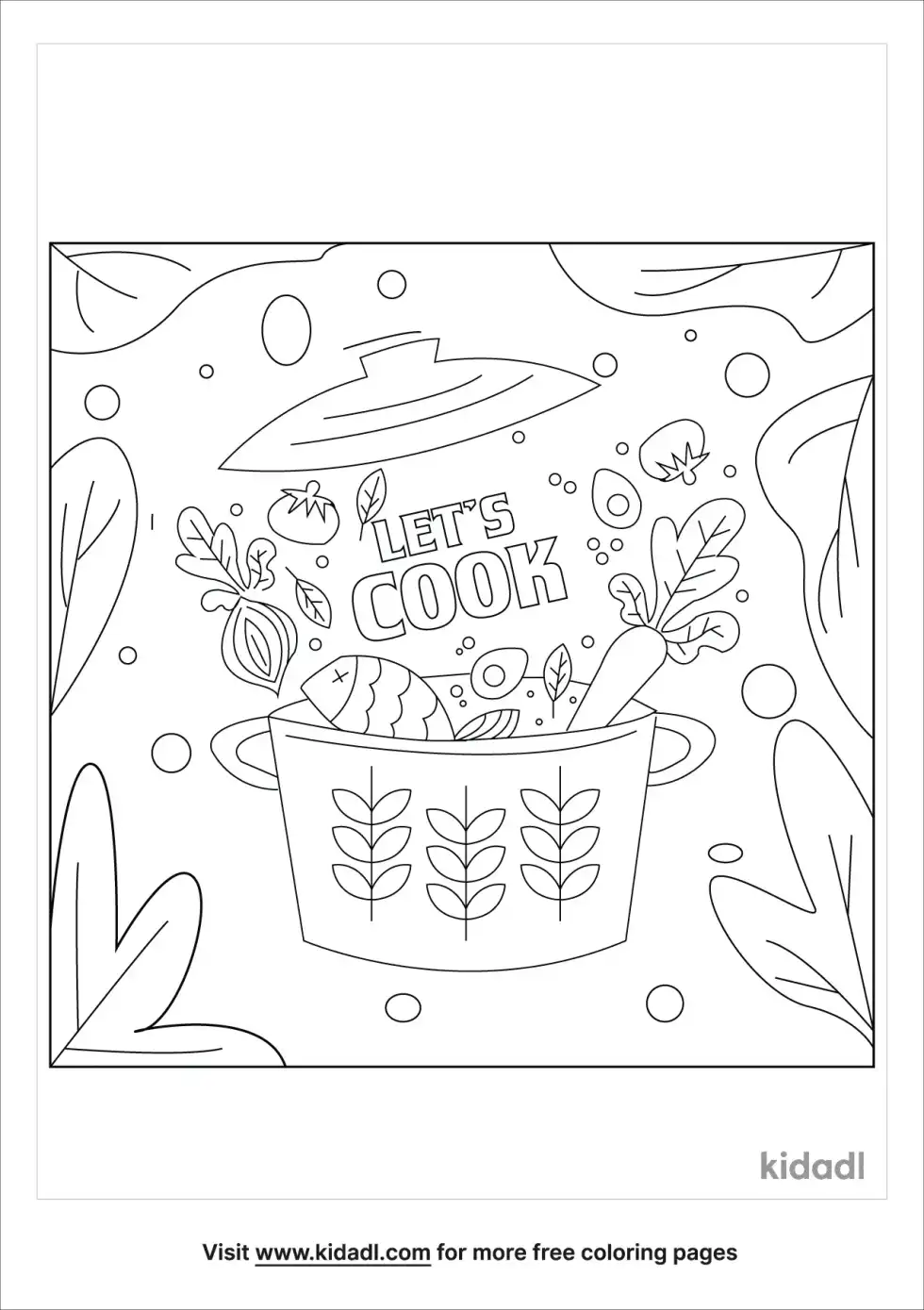 Cookbook Cover Coloring Page