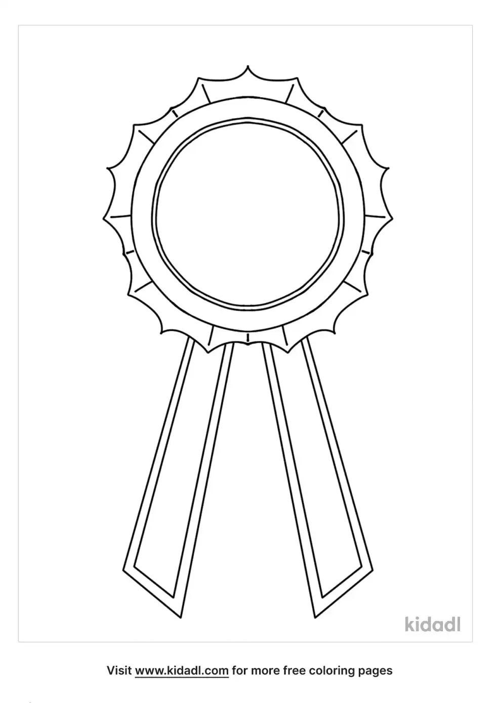 Prize Ribbon Coloring Page