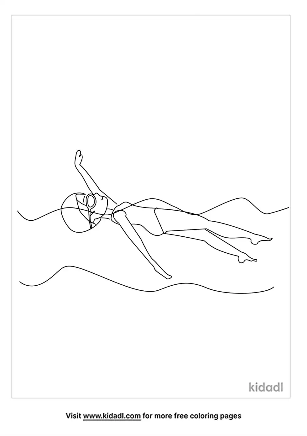 Backstroke Coloring Page