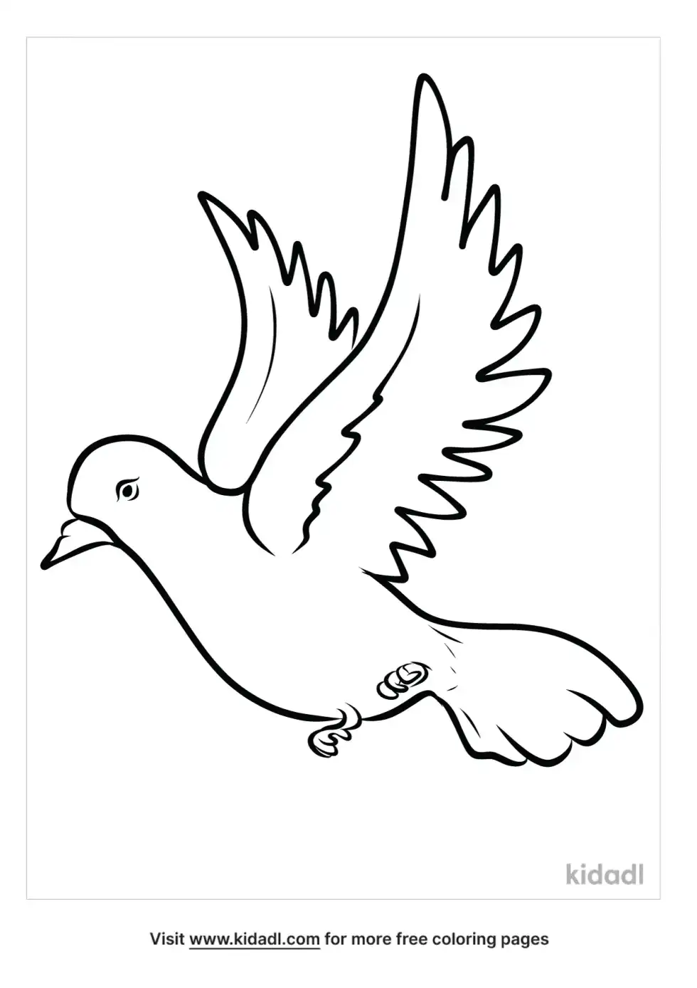 Realistic Dove Coloring Page
