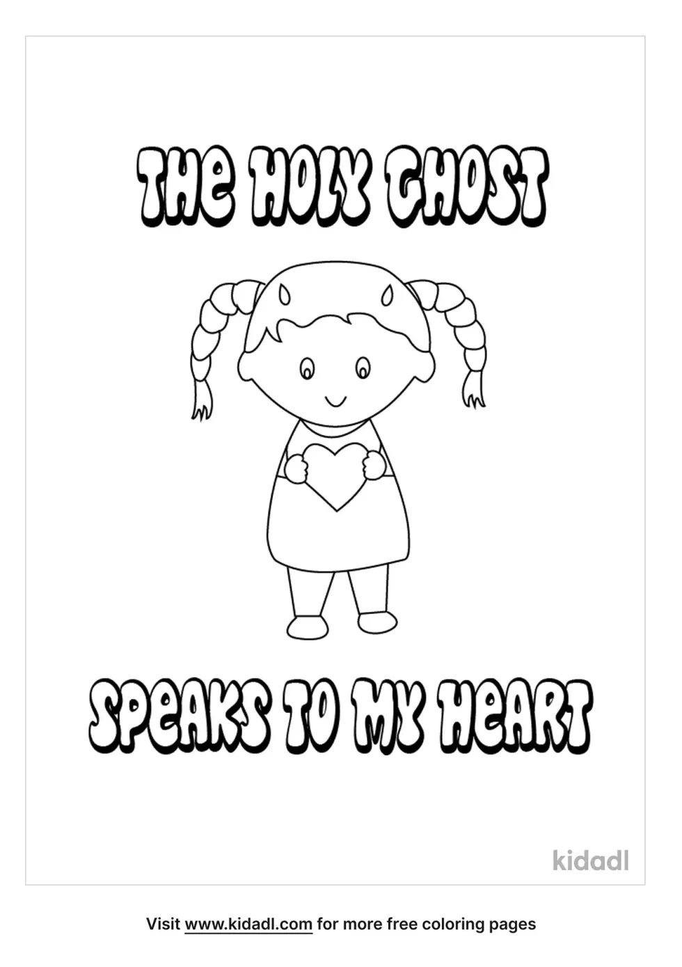The Holy Ghost Speaks To My Heart Coloring Page
