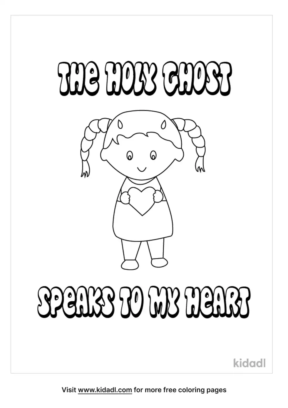 The Holy Ghost Speaks To My Heart Coloring Page