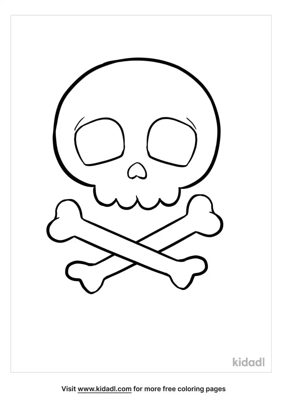 Skull And Crossbones Coloring Page