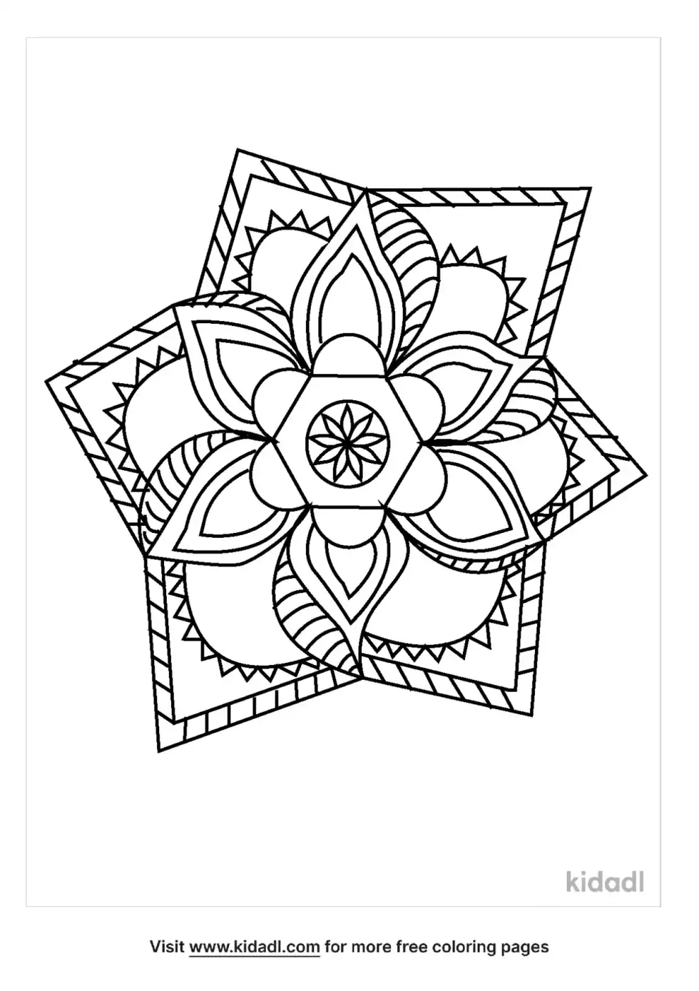 Flower Mandala Coloring Page