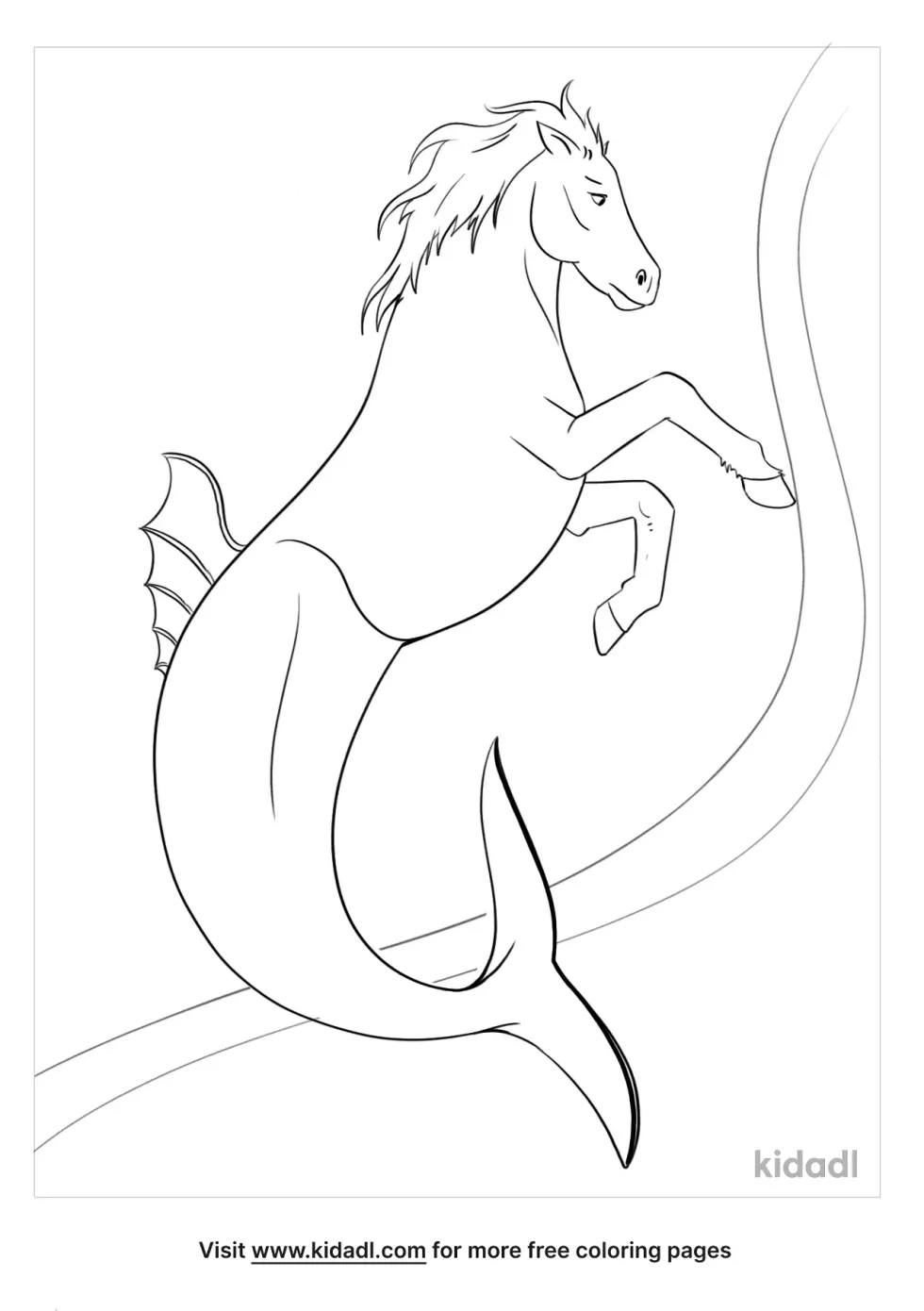 Hippocampus Coloring Page