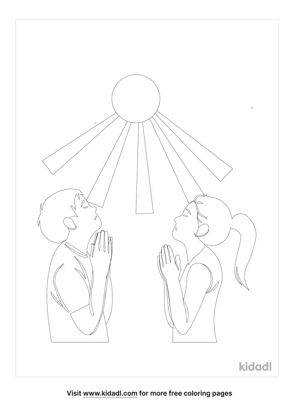 God Answers Our Prayers Coloring Page