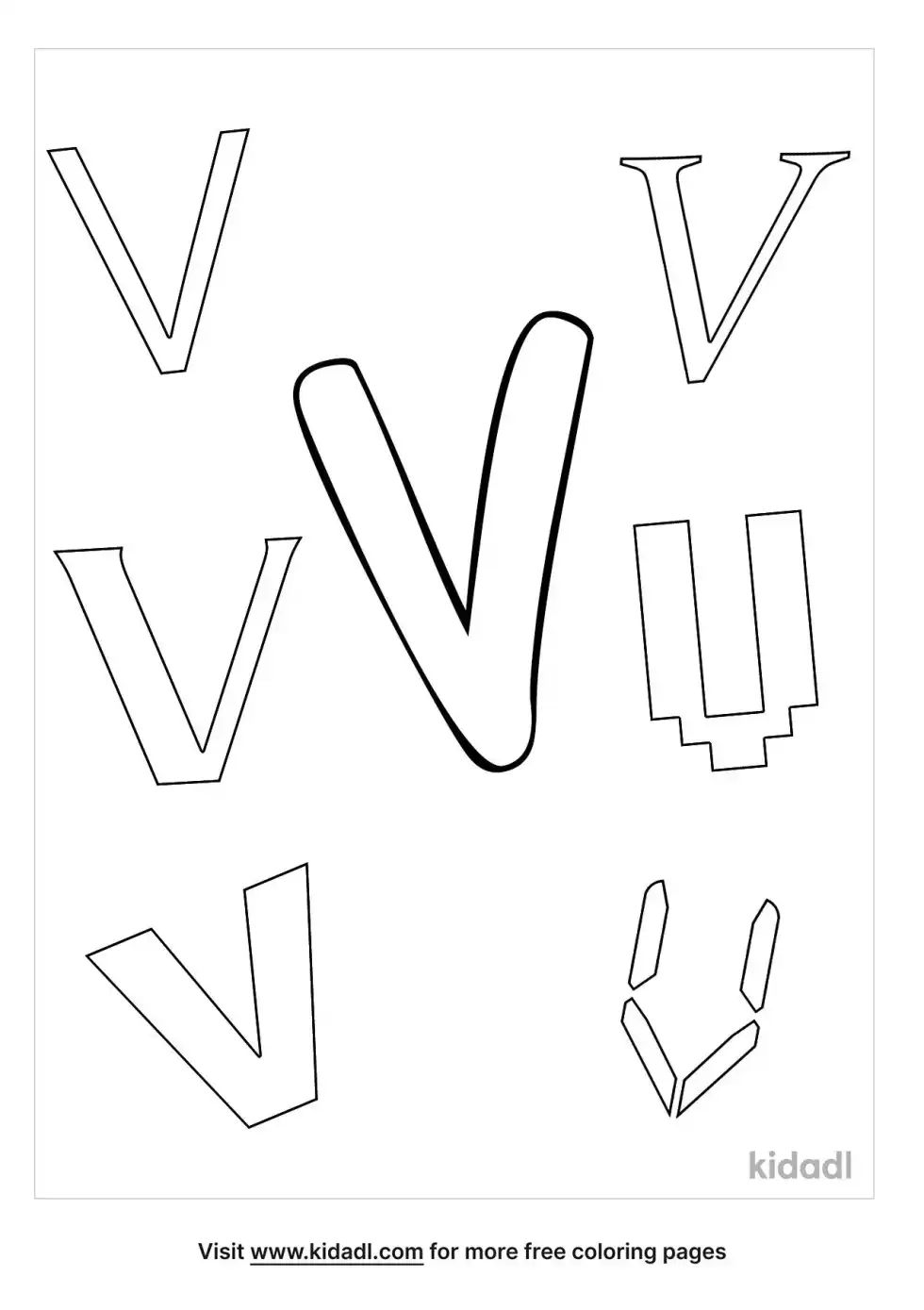 V Coloring Page