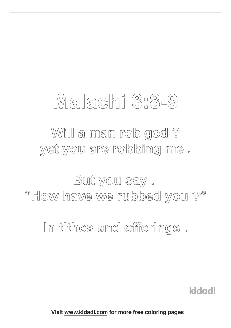 Malachi 3:8-9 For Kids