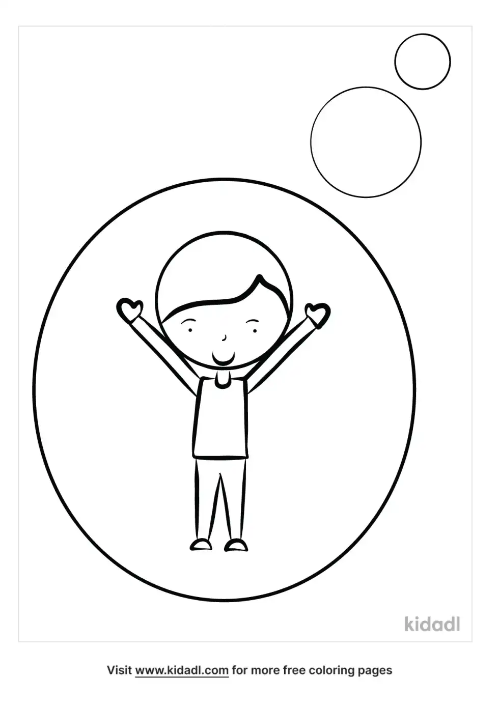 Personal Space For Kindergarteners Coloring Page