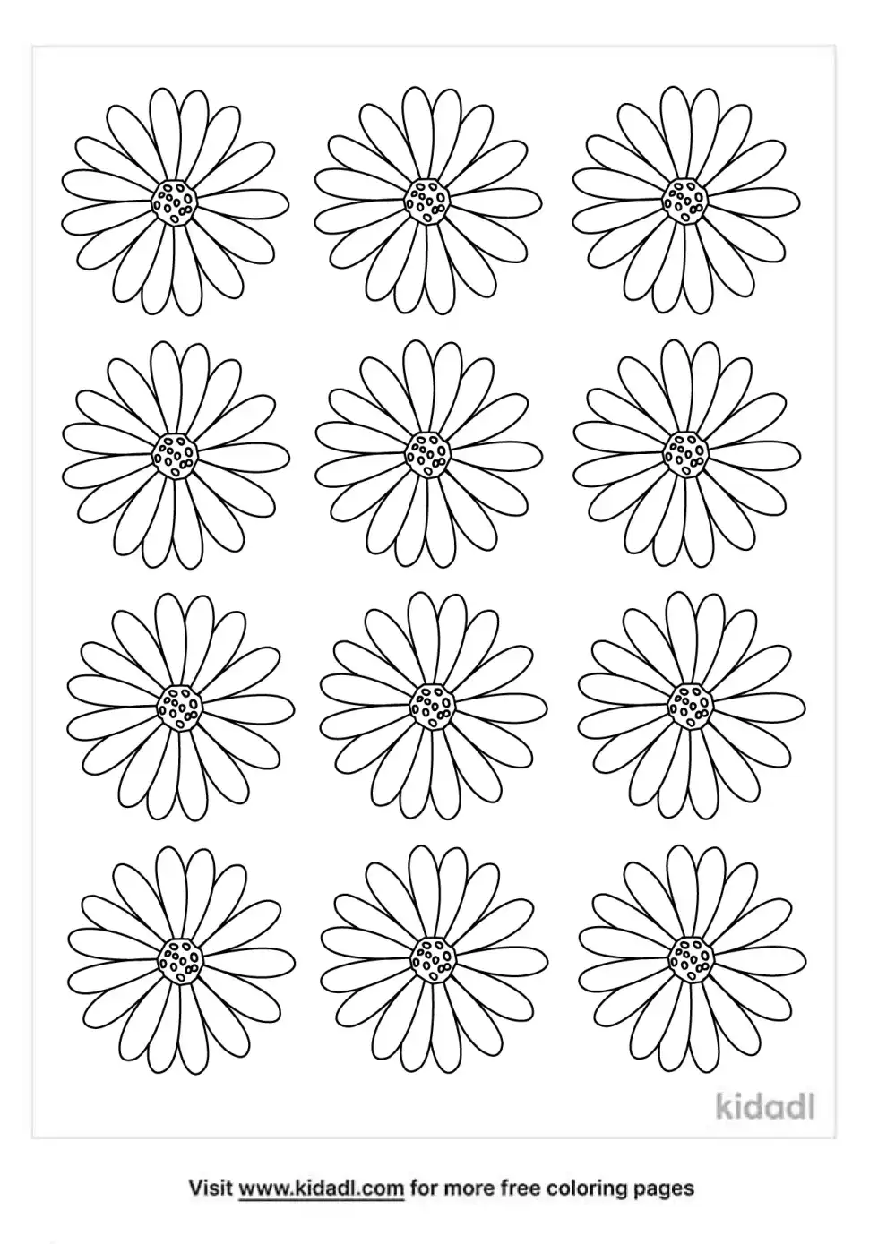 Flower Pattern Coloring Page