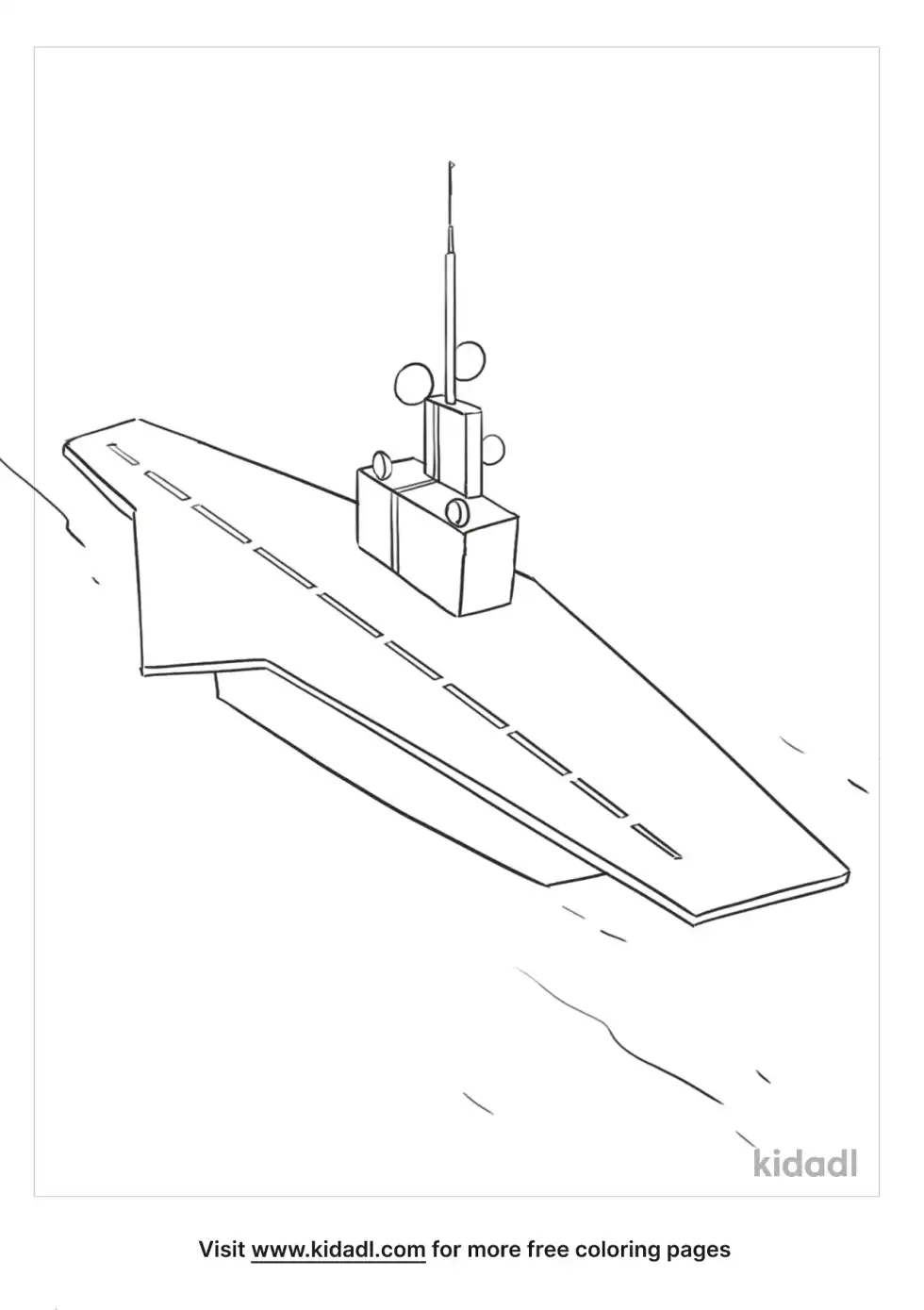 Aircraft Carrier Coloring Page