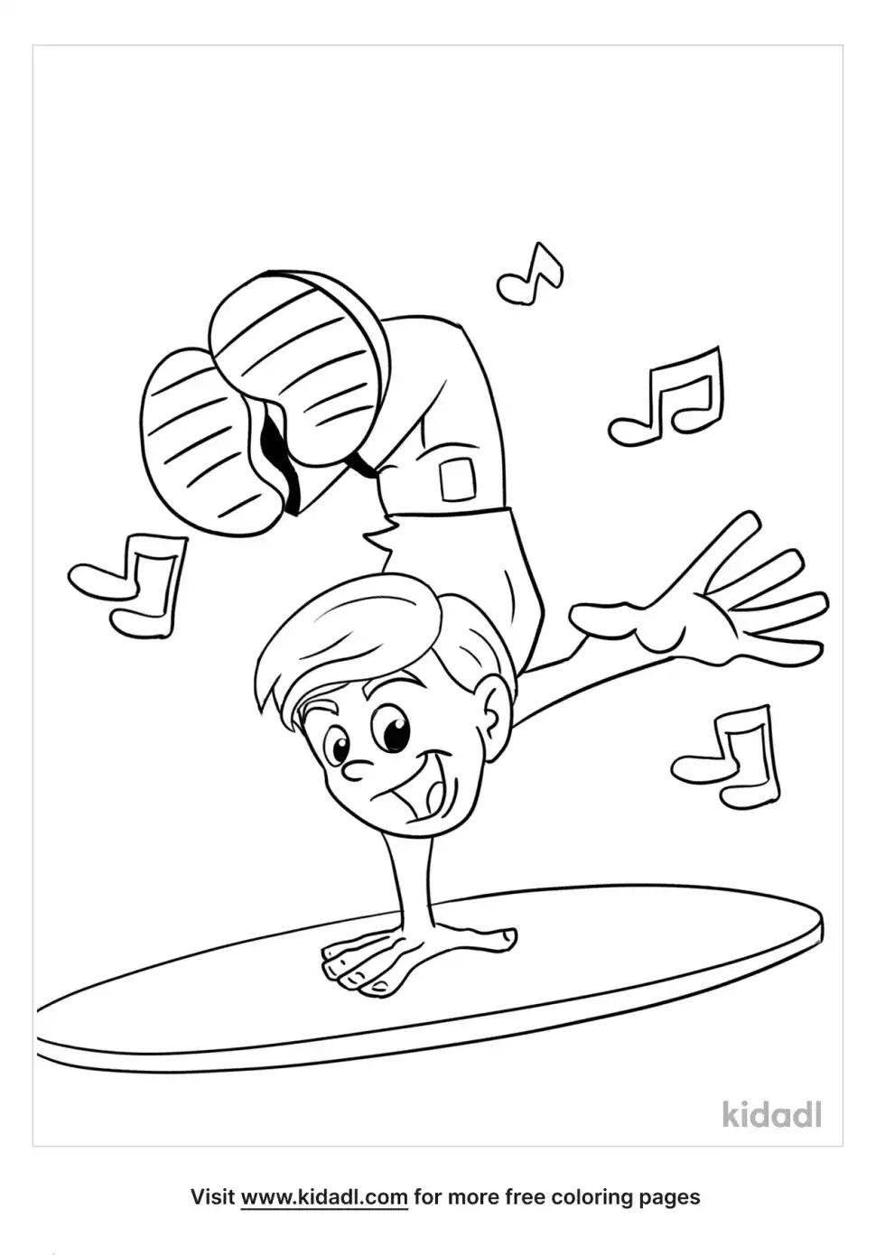 Hip Hop Dance Coloring Page
