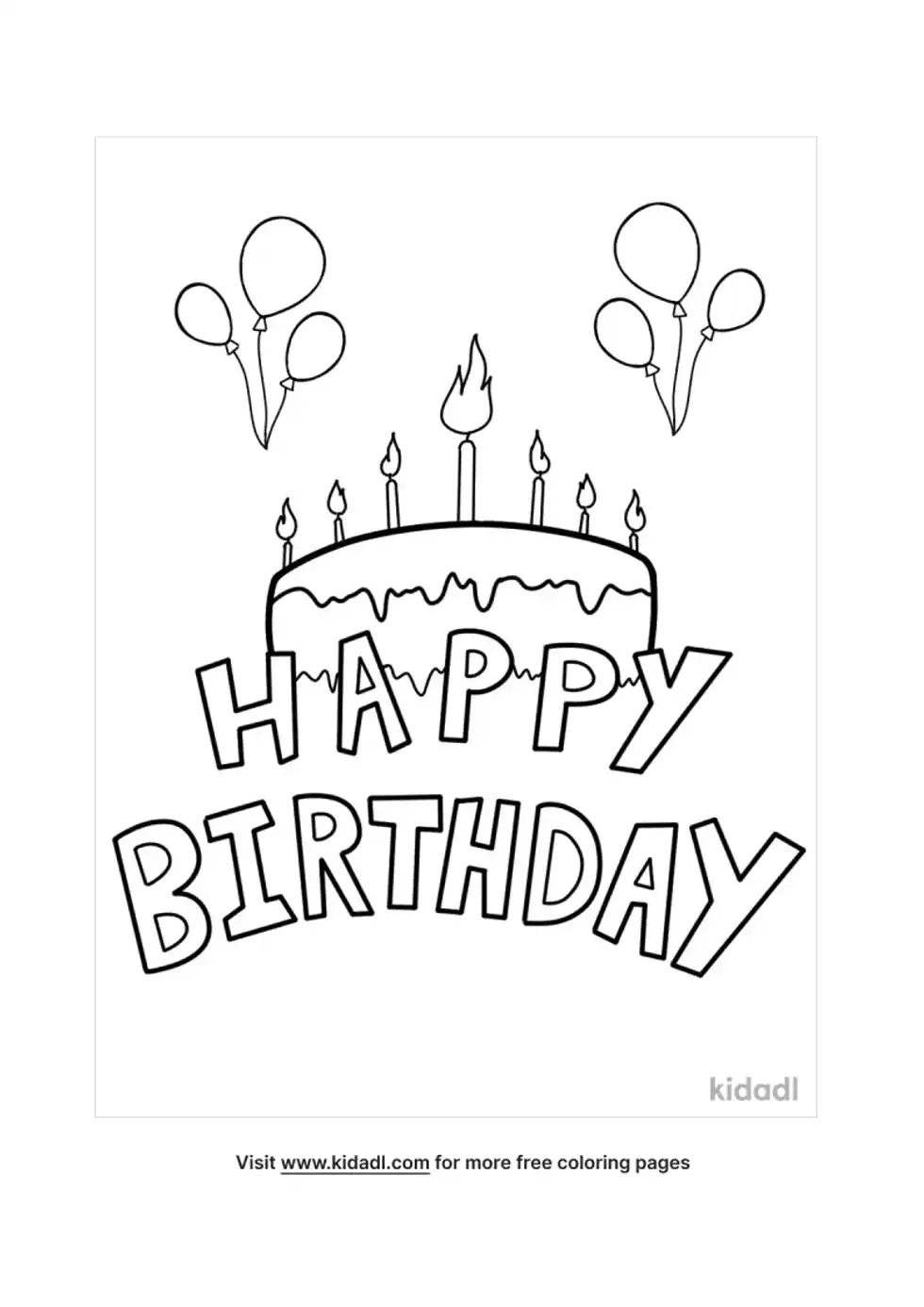 Birthday Coloring Page