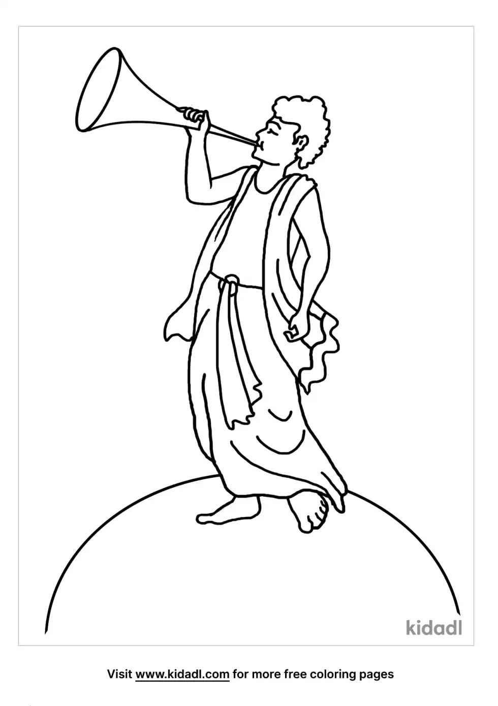 Angel Moroni Coloring Page