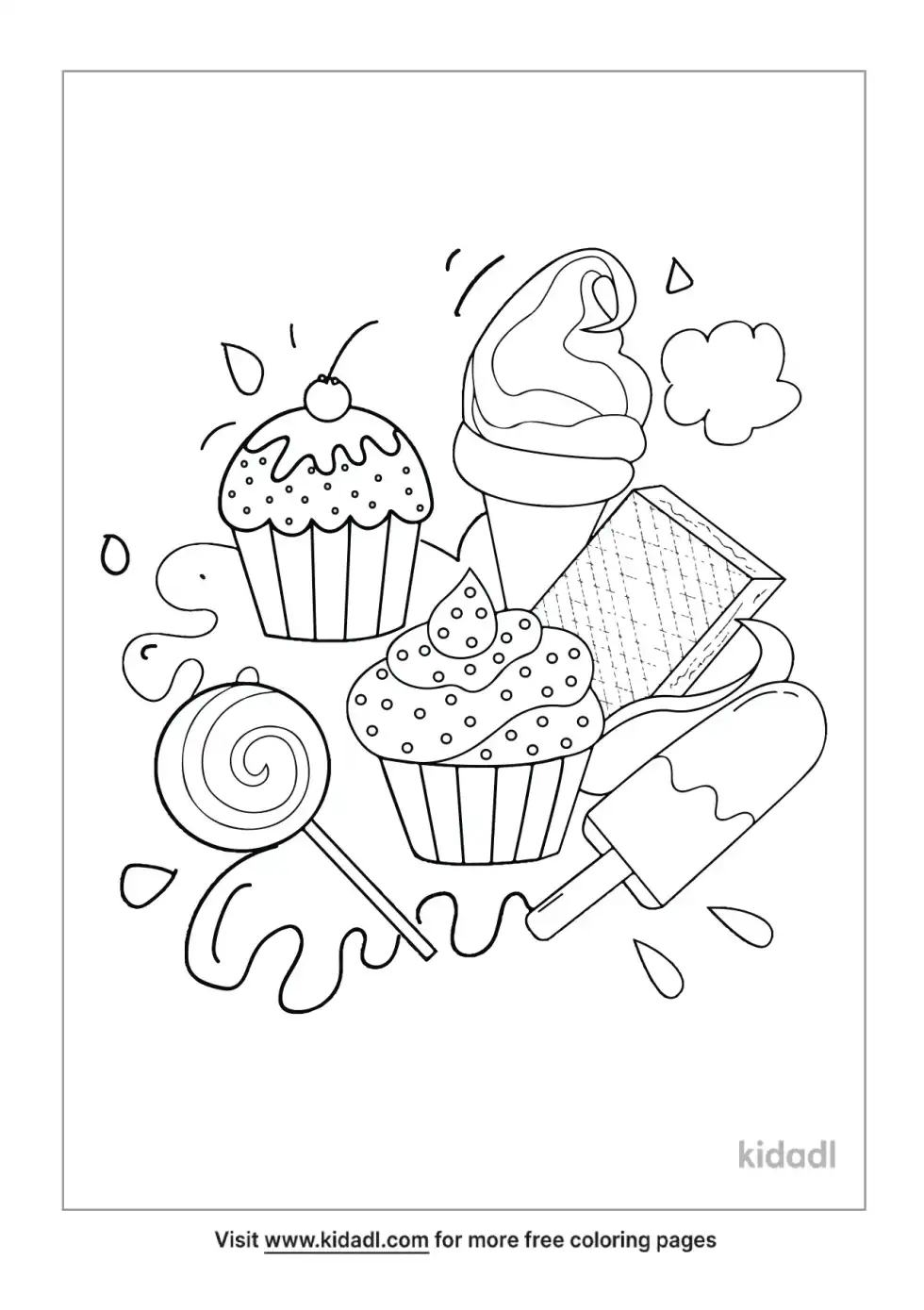 Sweet Treats Coloring Page