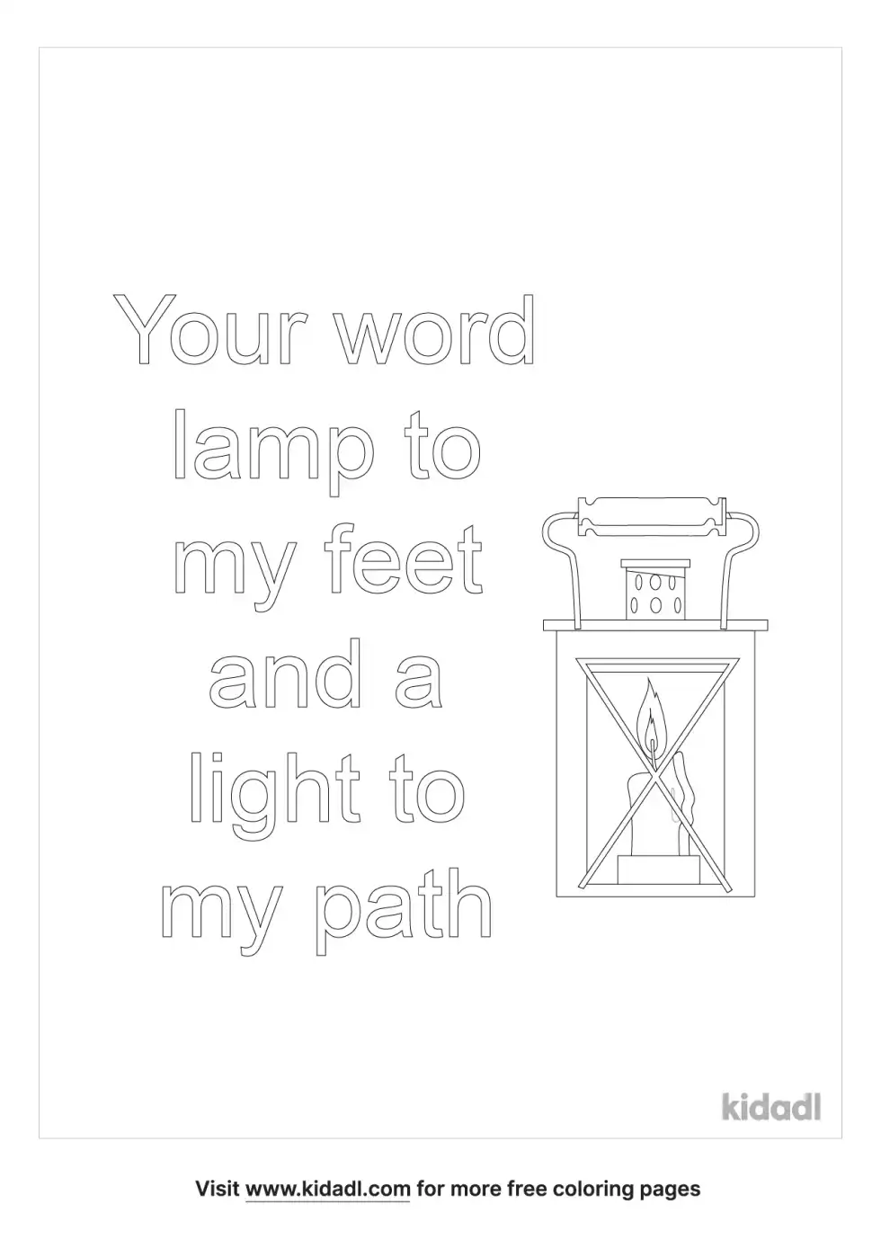 Lamp To My Feet Coloring Page