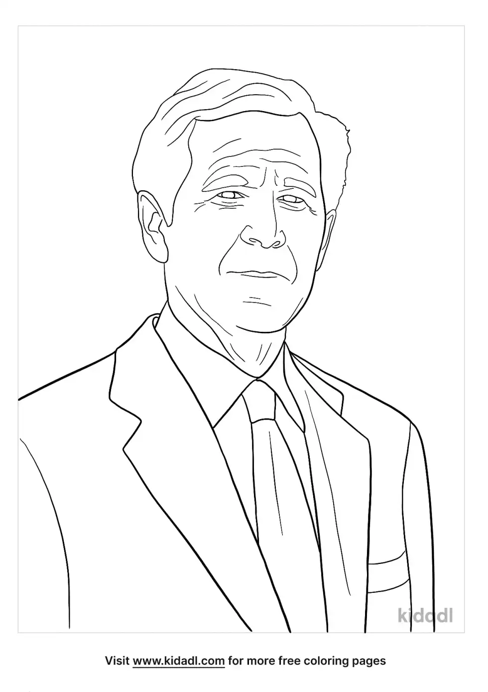 George W Bush Coloring Page