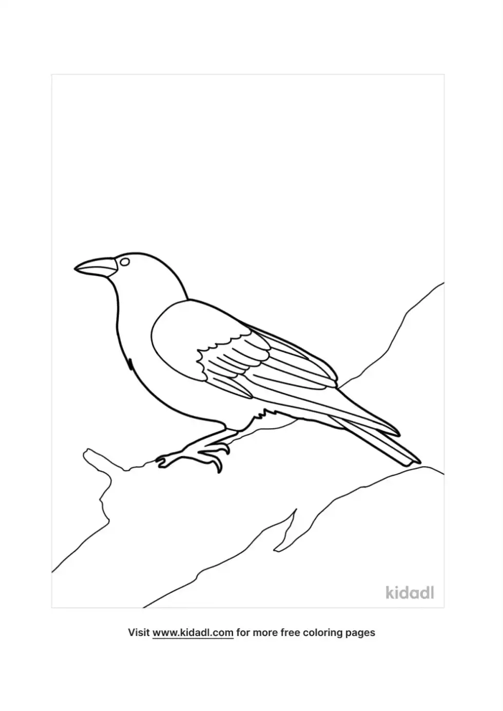 Crow Coloring Page
