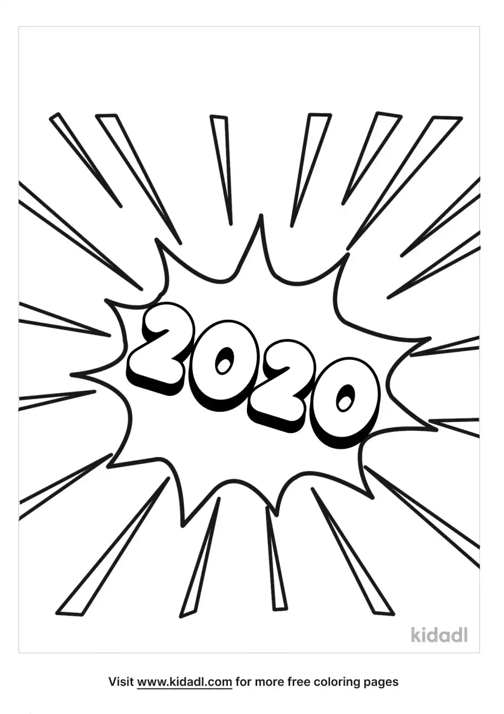 2020 Coloring Page