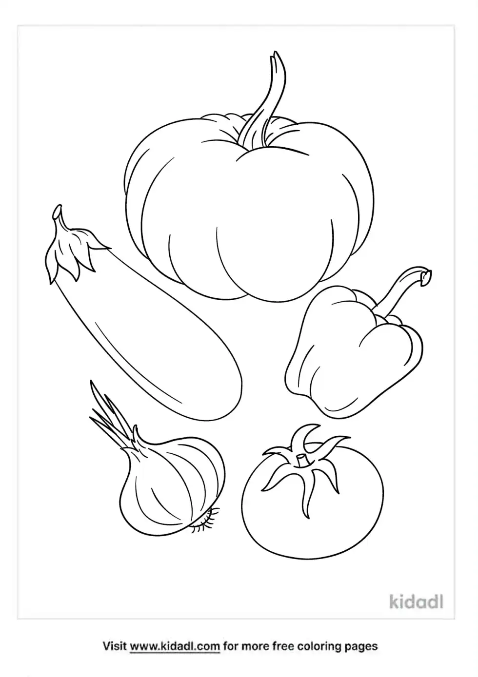 Vegetable Coloring Page