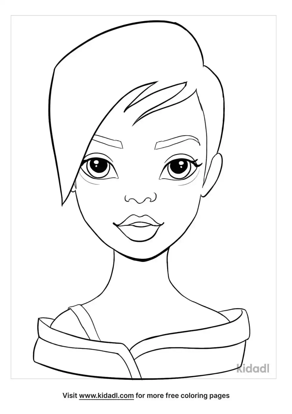 Rihanna Coloring Page