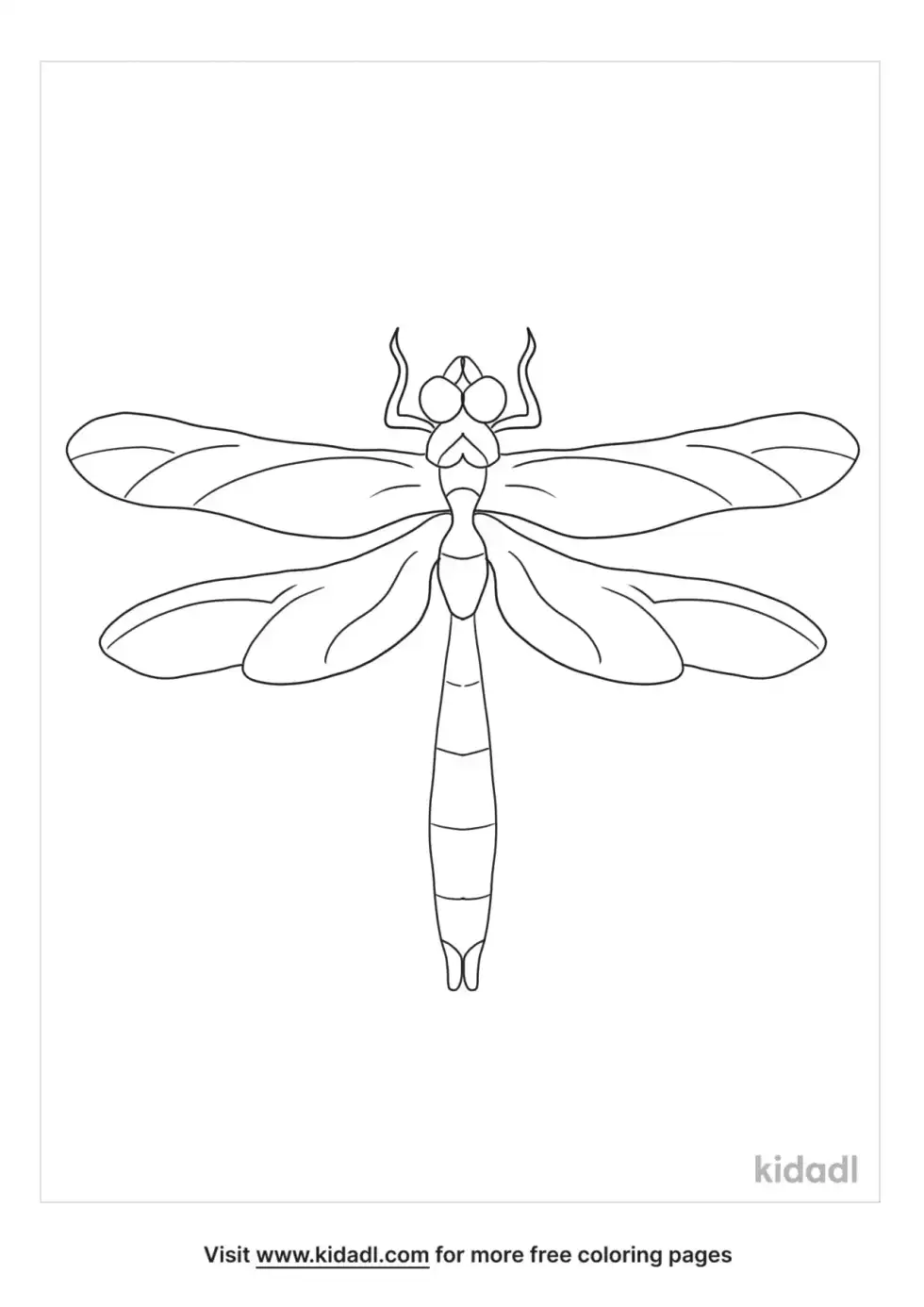 Green Darner Dragonfly Coloring Page