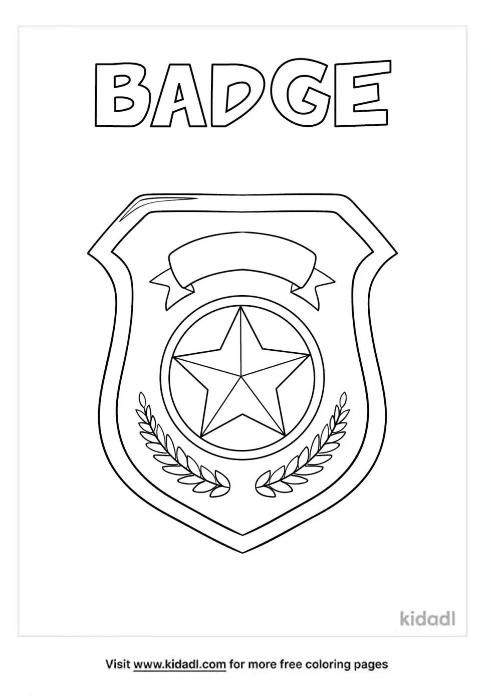 Badge Coloring Page