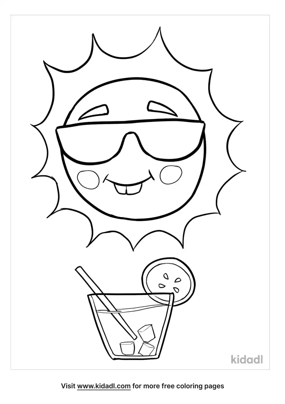 Summer Coloring Page