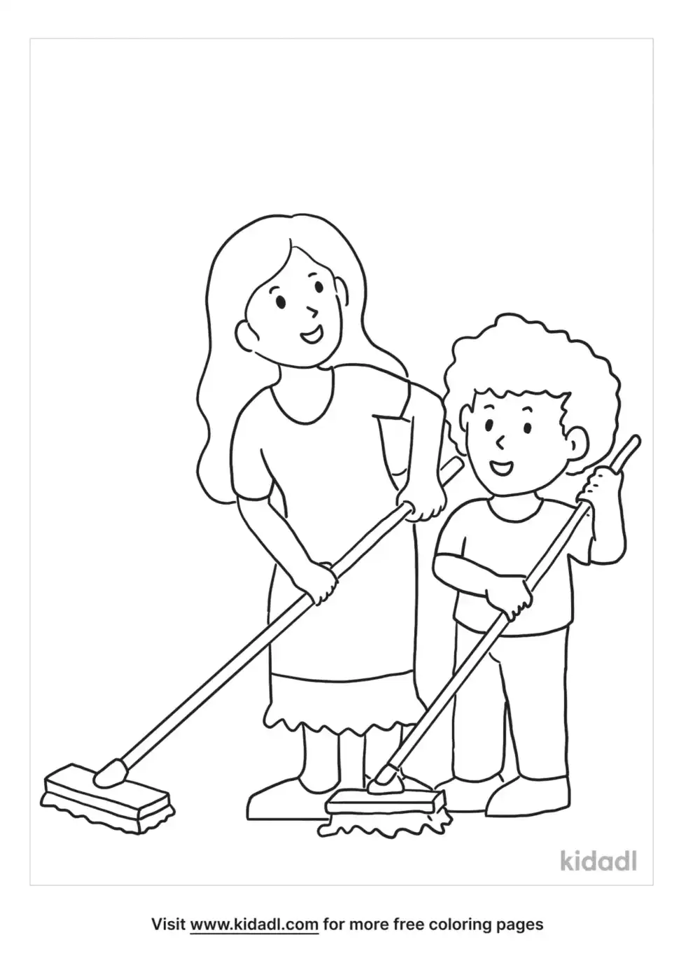 I Help My Mother When She Asks Me To Coloring Page