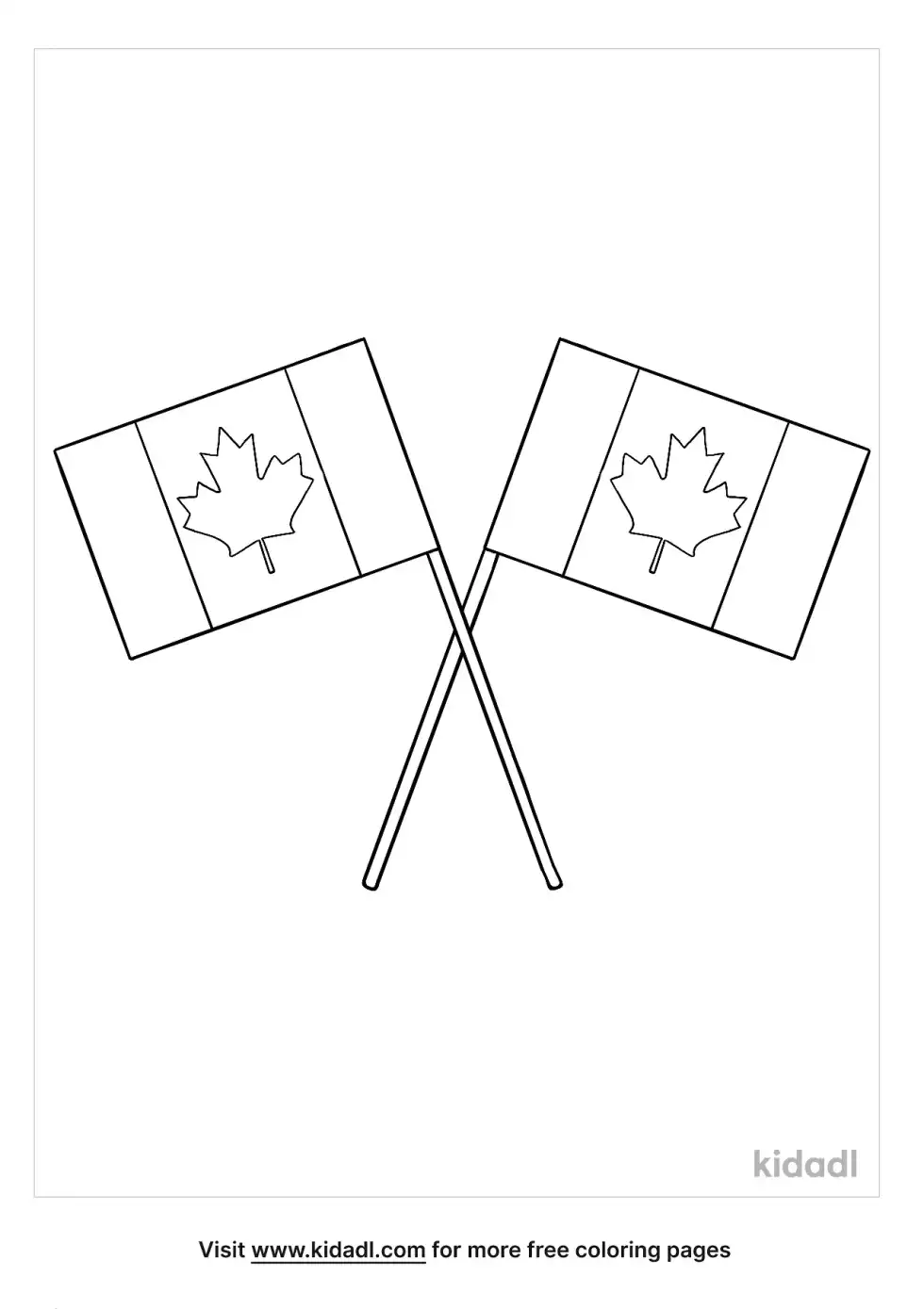 Canada Flag Coloring Page