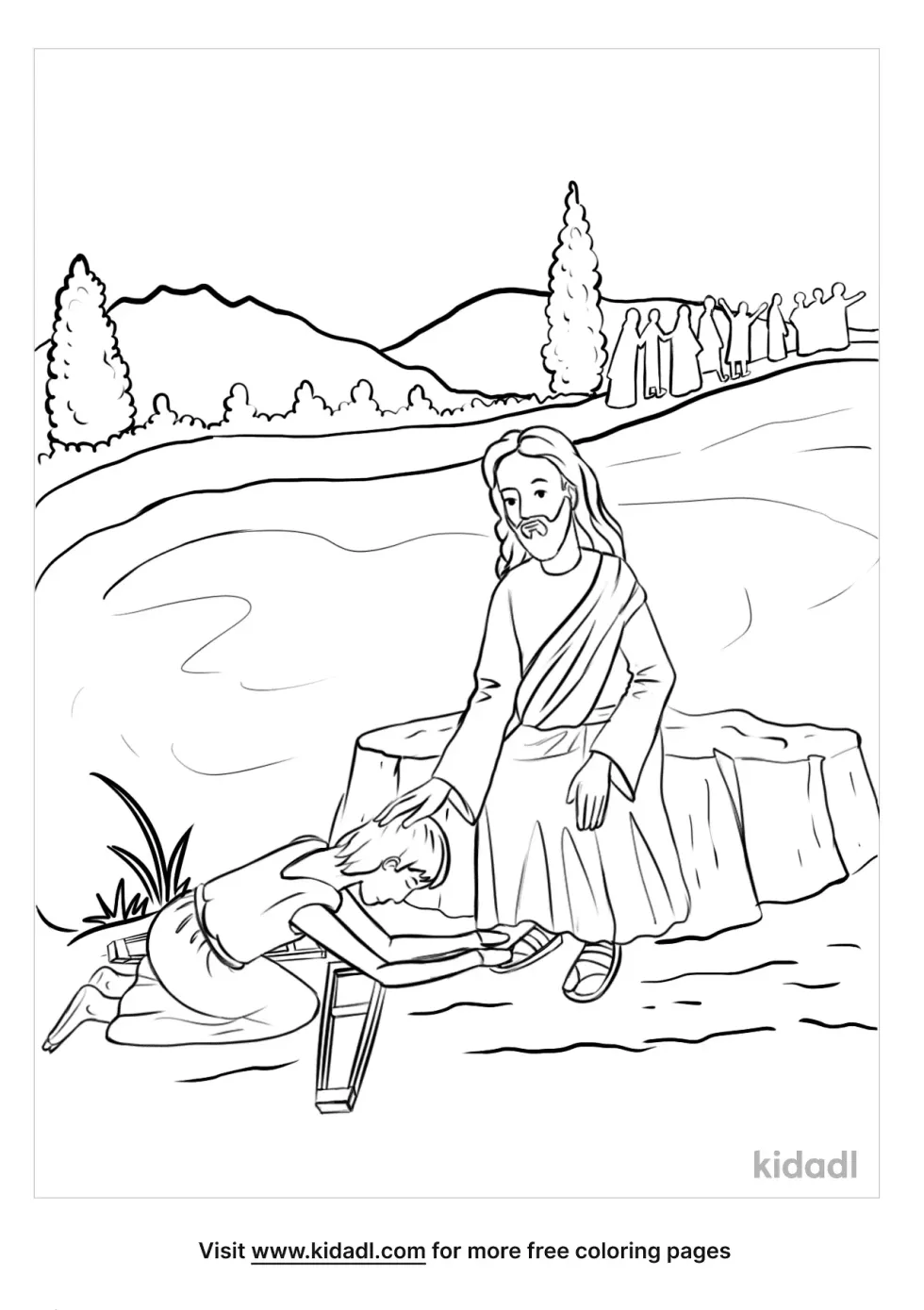 10 Lepers Coloring Page