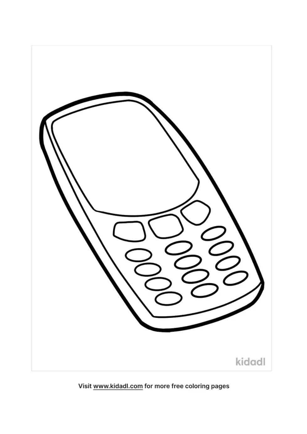 Phone Coloring Page