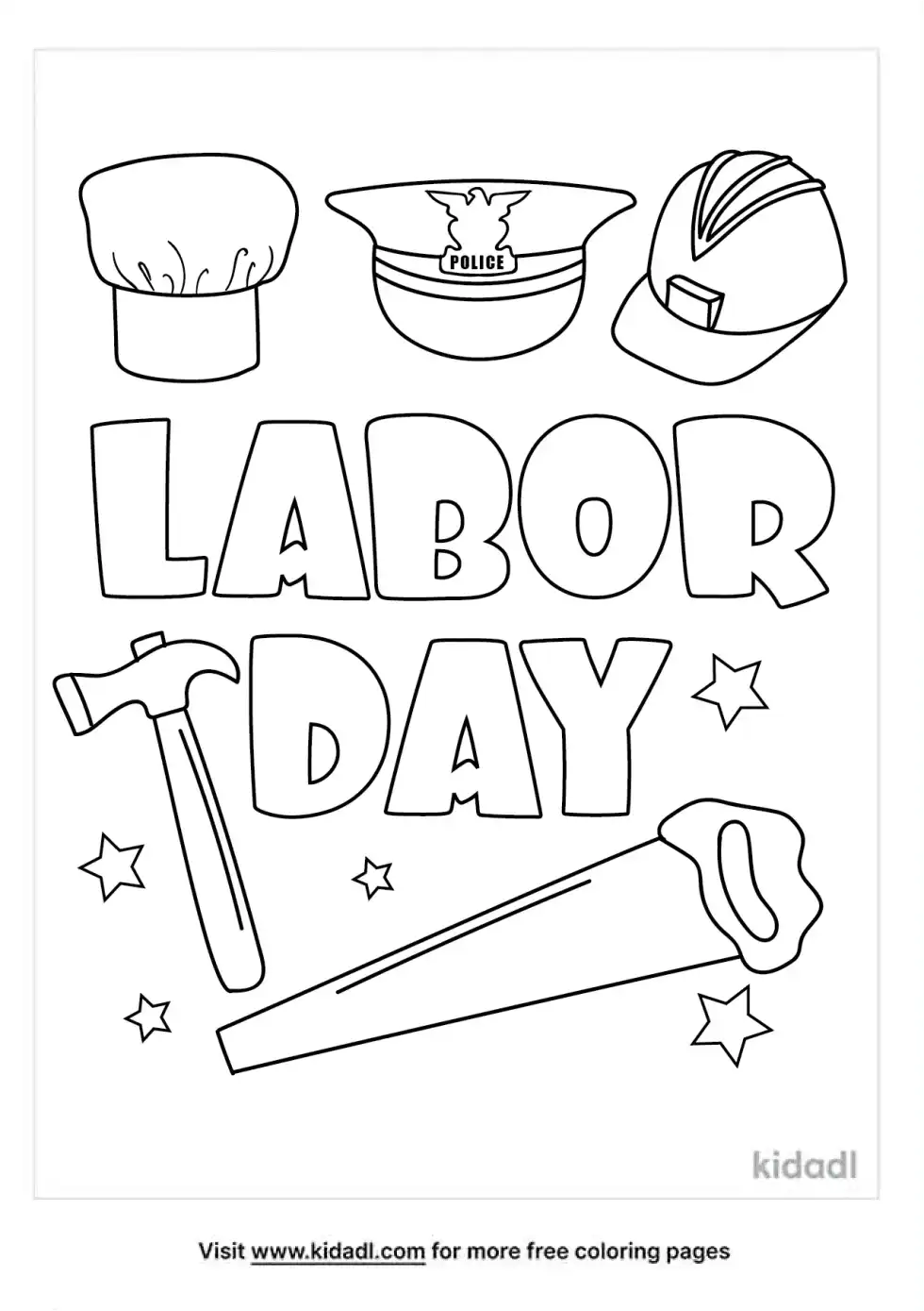 Labor Day Coloring Page