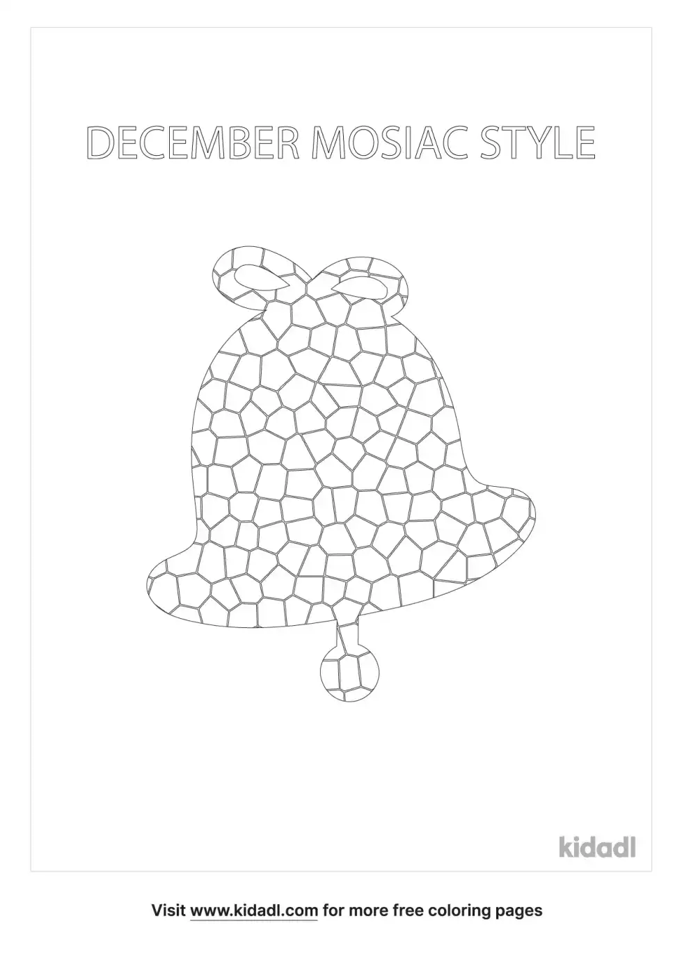 December Mosiac Coloring Page