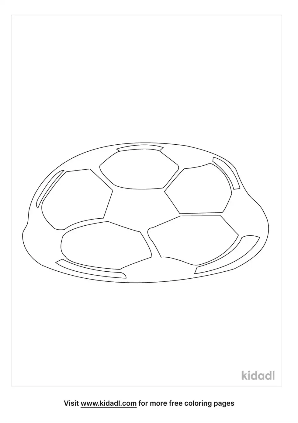 Deflated Football Clipart Coloring Page