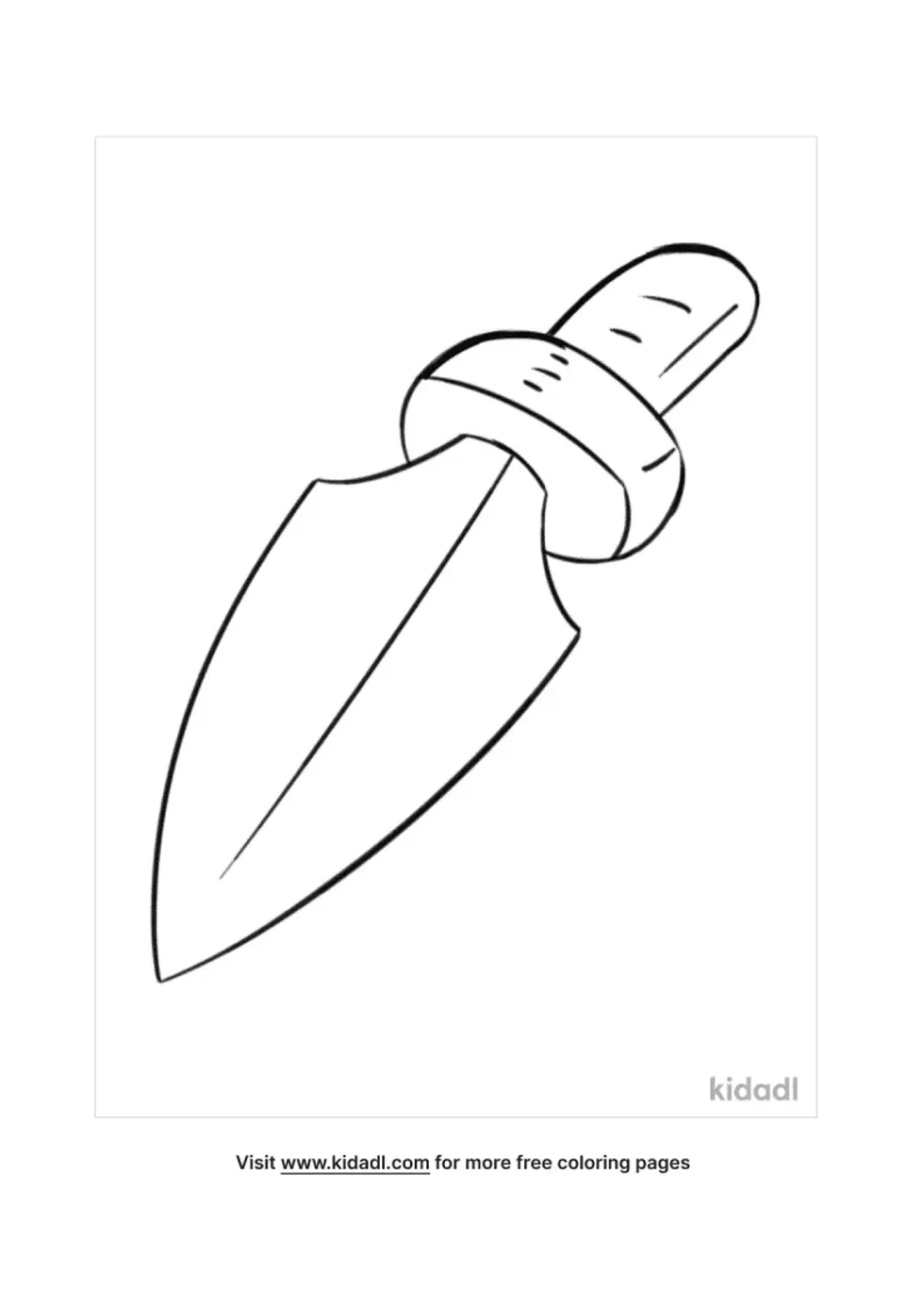 Dagger Coloring Page