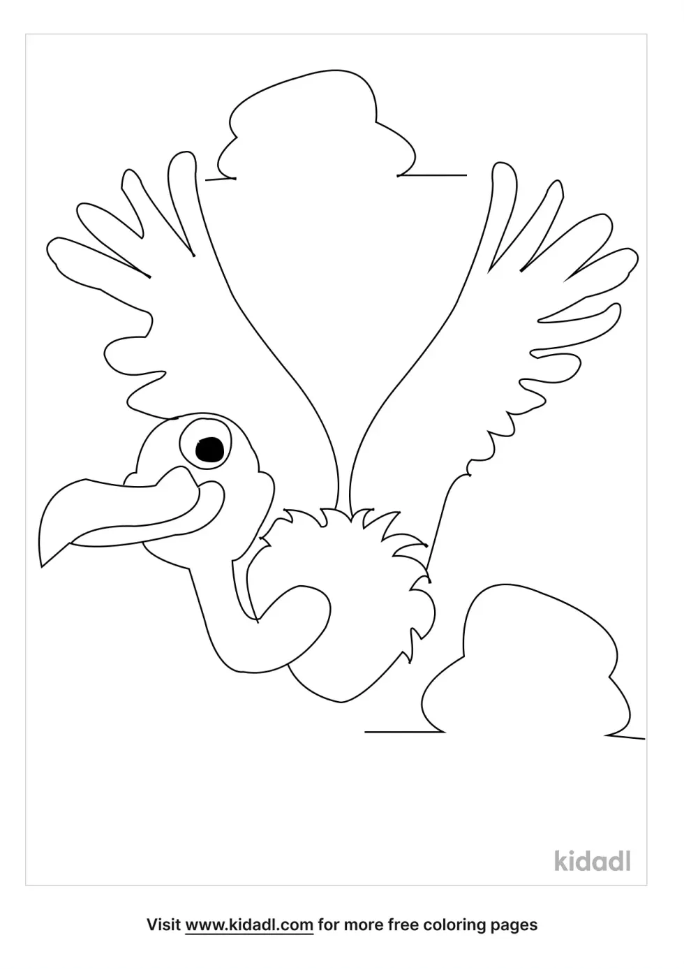 Flying Buzzard Coloring Page