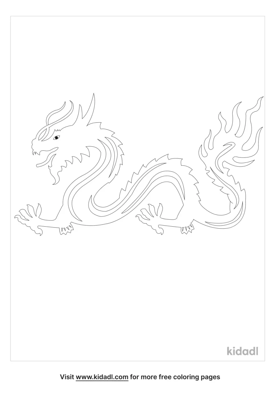 Dragon Zodiac Coloring Page