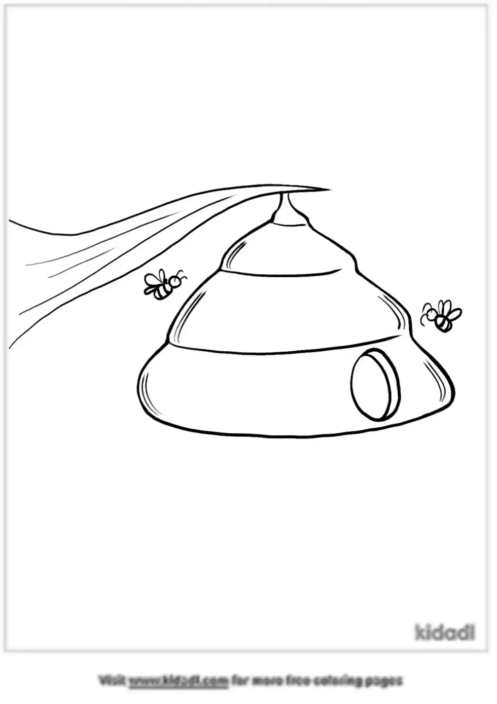 Bee Hive Coloring Page