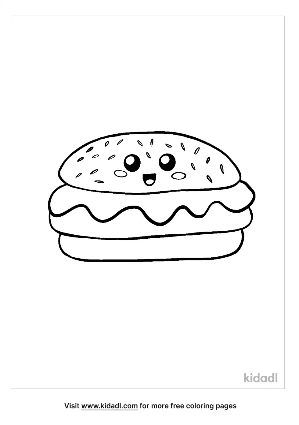 Burger Coloring Page