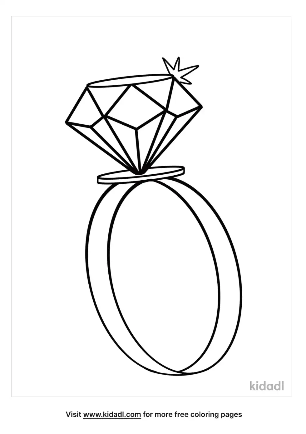 Diamond Ring Coloring Page